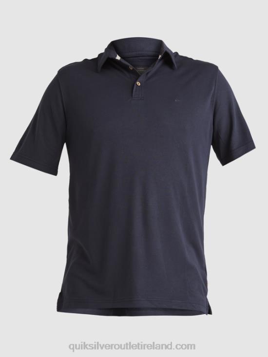 Men Quiksilver Waterman Waterpolo Short Sleeve Polo Shirt N02TD250 blue nights
