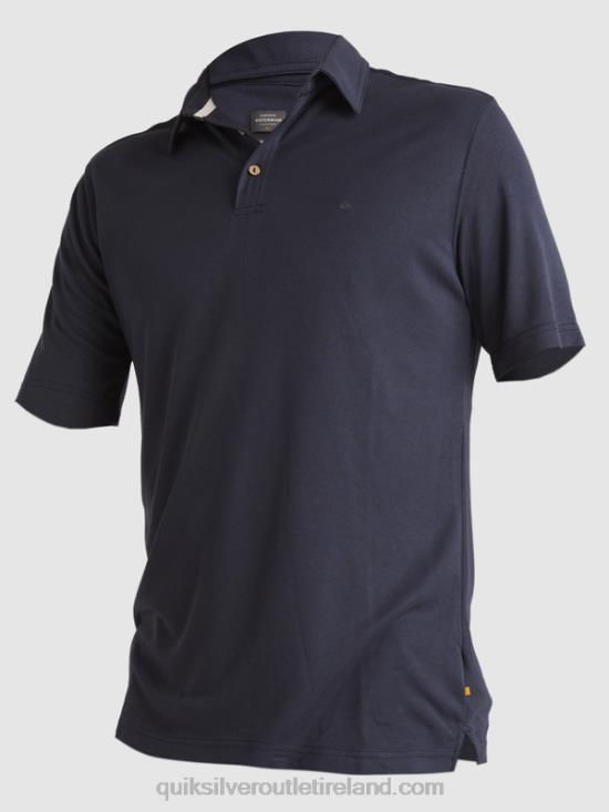 Men Quiksilver Waterman Waterpolo Short Sleeve Polo Shirt N02TD250 blue nights