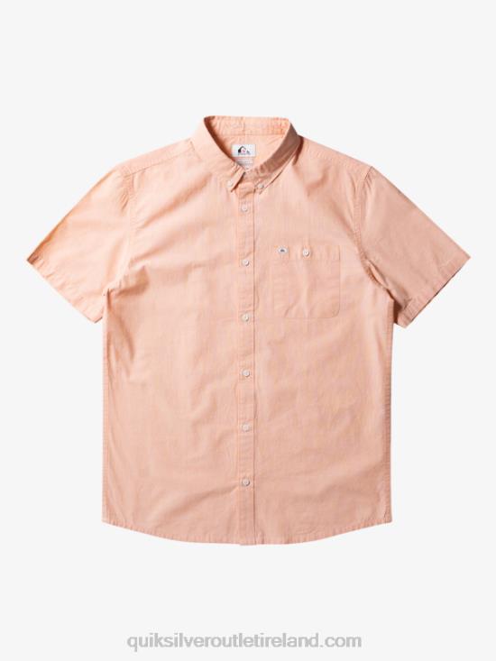 Men Quiksilver Winfall Short Sleeve Shirt N02TD378 copper tan
