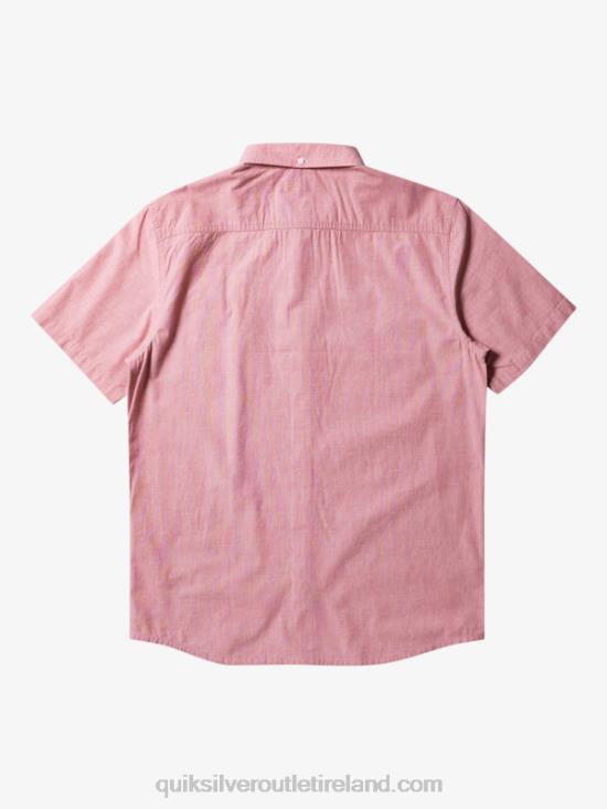 Men Quiksilver Winfall Short Sleeve Shirt N02TD379 red ochre