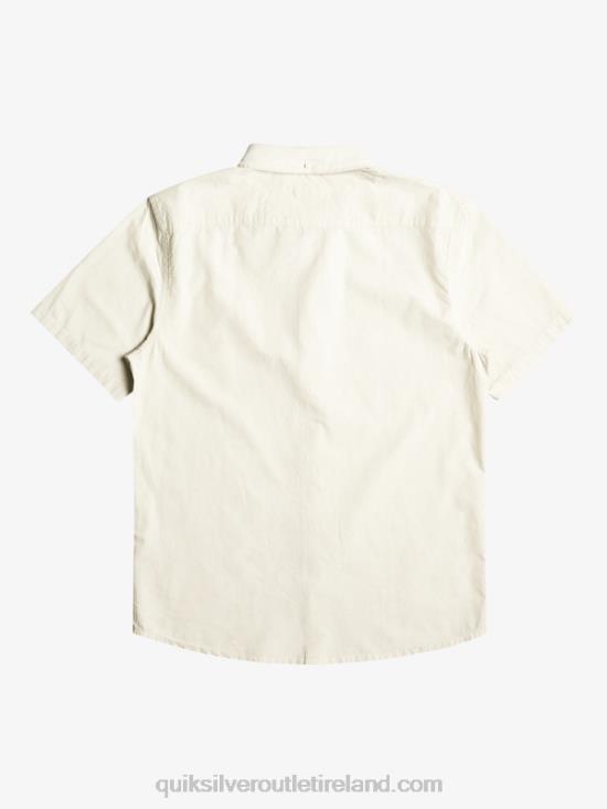 Men Quiksilver Winfall Short Sleeve Shirt N02TD381 plaza taupe