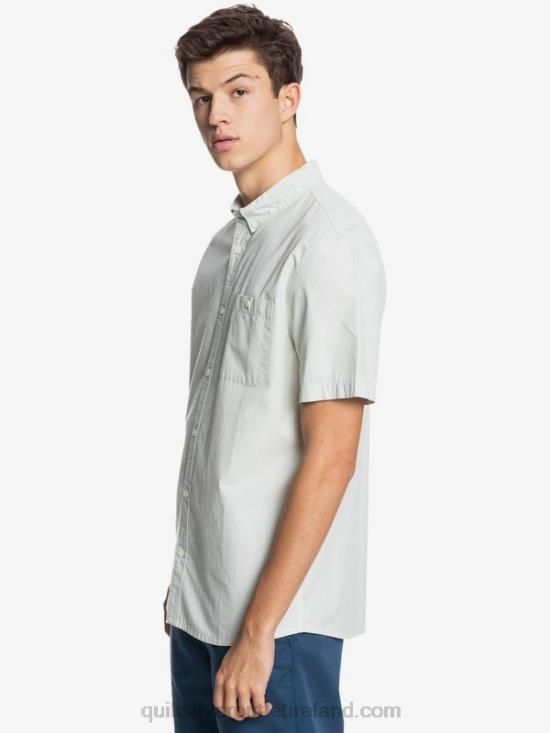 Men Quiksilver Winfall Short Sleeve Shirt N02TD383 desert sage