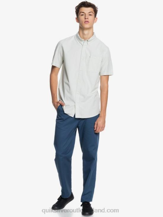 Men Quiksilver Winfall Short Sleeve Shirt N02TD383 desert sage