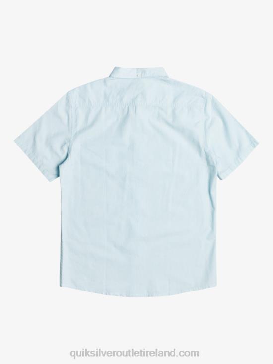 Men Quiksilver Winfall Short Sleeve Shirt N02TD384 airy blue