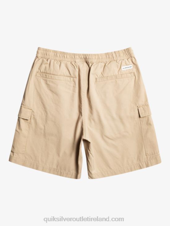 Men Quiksilver Cargo Taxer Elastic Waist 19 Shorts N02TD1009 plage