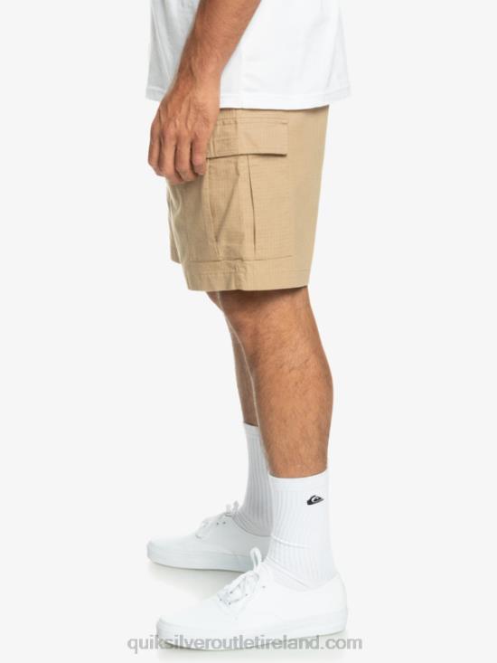 Men Quiksilver Cargo Taxer Elastic Waist 19 Shorts N02TD1009 plage