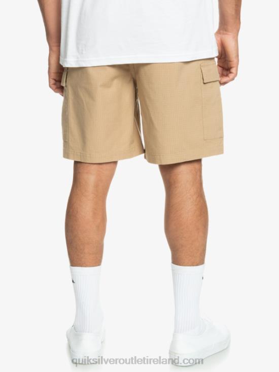 Men Quiksilver Cargo Taxer Elastic Waist 19 Shorts N02TD1009 plage