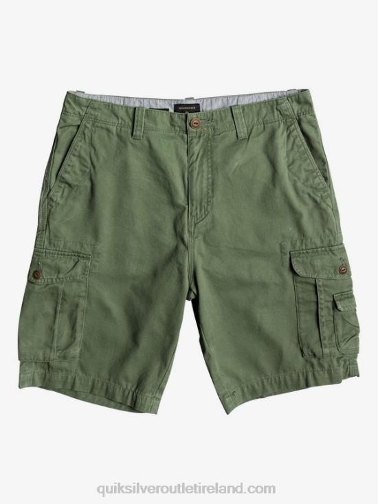 Men Quiksilver Crucial Battle 21 Cargo Shorts N02TD1523 four leaf clover