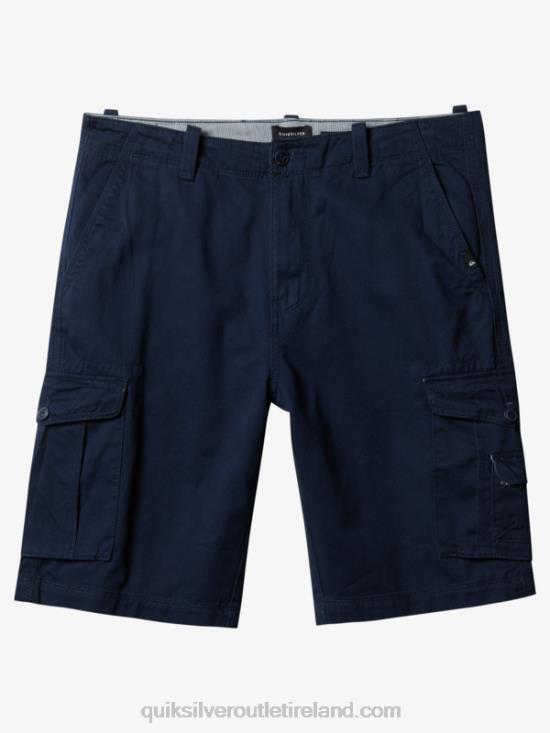 Men Quiksilver Crucial Battle 21 Cargo Shorts N02TD1524 navy blazer