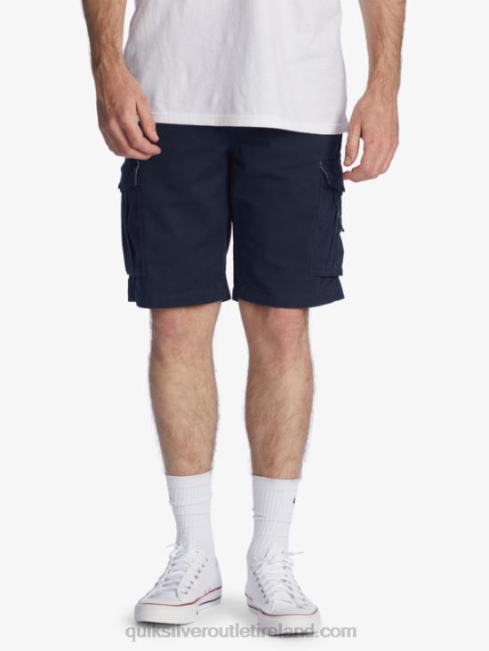 Men Quiksilver Crucial Battle 21 Cargo Shorts N02TD1524 navy blazer