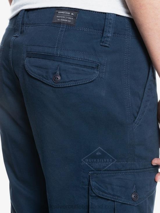 Men Quiksilver Crucial Battle 21 Cargo Shorts N02TD1524 navy blazer
