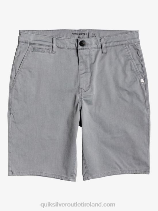 Men Quiksilver Everyday Union Stretch 20 Chino Pocket Shorts N02TD1312 light grey heather
