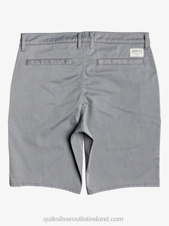 Men Quiksilver Everyday Union Stretch 20 Chino Pocket Shorts N02TD1312 light grey heather