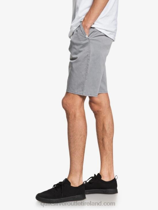 Men Quiksilver Everyday Union Stretch 20 Chino Pocket Shorts N02TD1312 light grey heather