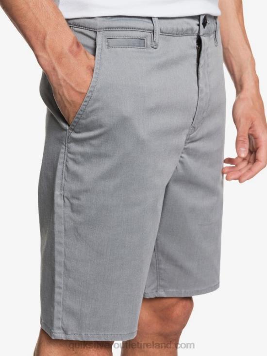 Men Quiksilver Everyday Union Stretch 20 Chino Pocket Shorts N02TD1312 light grey heather