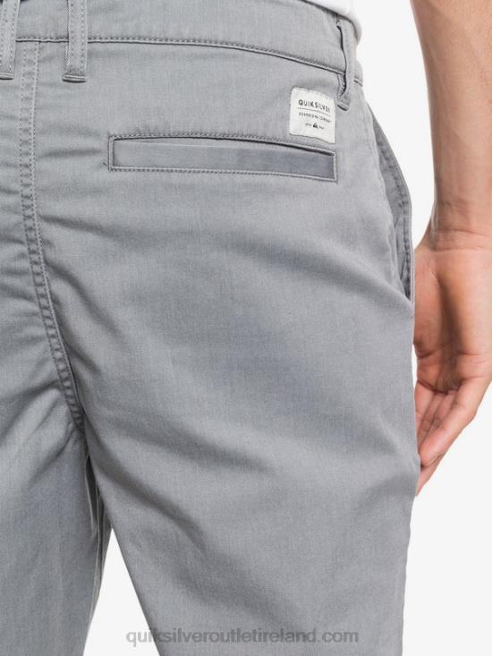 Men Quiksilver Everyday Union Stretch 20 Chino Pocket Shorts N02TD1312 light grey heather