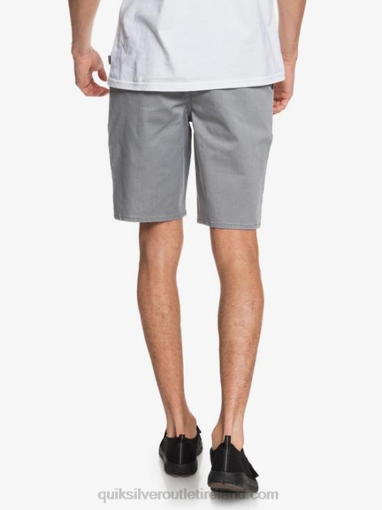 Men Quiksilver Everyday Union Stretch 20 Chino Pocket Shorts N02TD1312 light grey heather