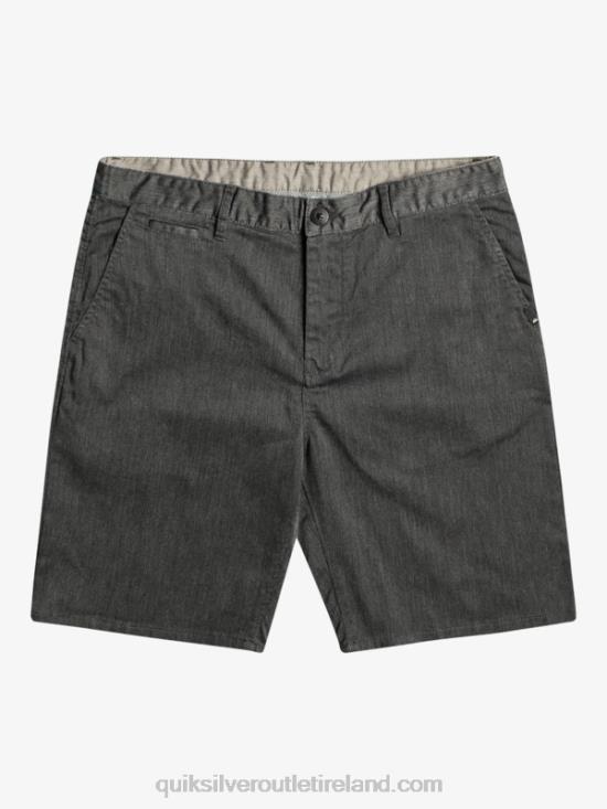 Men Quiksilver Everyday Union Stretch Chino 20 Shorts N02TD855 dark grey heather