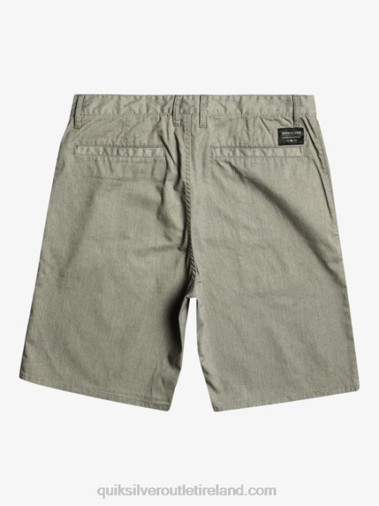 Men Quiksilver Everyday Union Stretch Chino 20 Shorts N02TD858 light grey heather