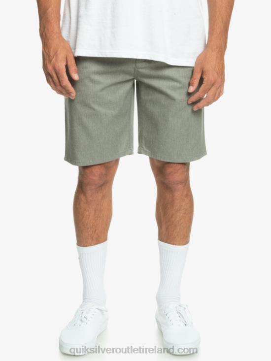 Men Quiksilver Everyday Union Stretch Chino 20 Shorts N02TD858 light grey heather