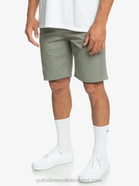 Men Quiksilver Everyday Union Stretch Chino 20 Shorts N02TD858 light grey heather