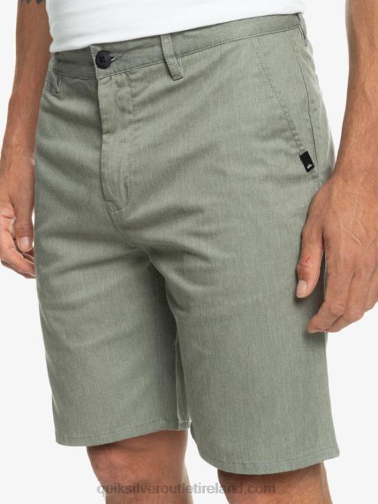 Men Quiksilver Everyday Union Stretch Chino 20 Shorts N02TD858 light grey heather