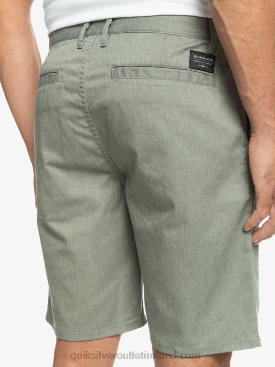 Men Quiksilver Everyday Union Stretch Chino 20 Shorts N02TD858 light grey heather