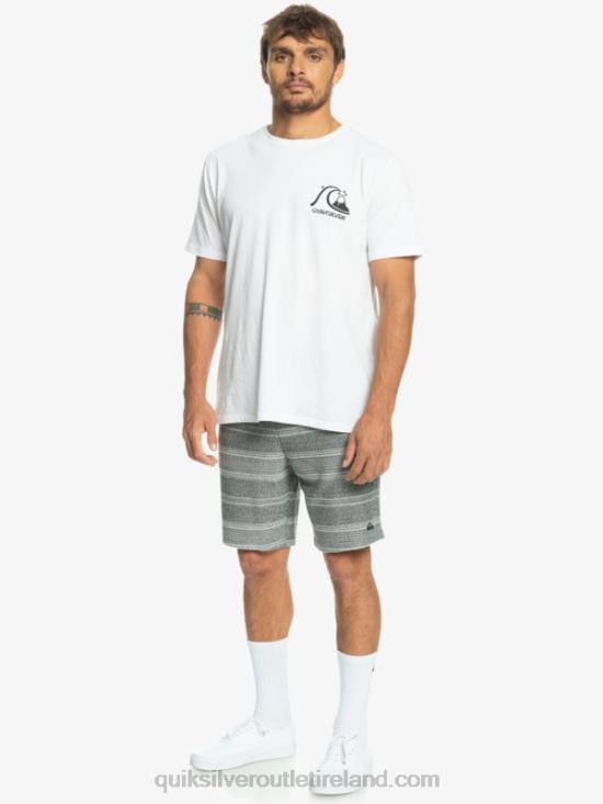 Men Quiksilver Great Otway Sweat Shorts N02TD329 black otway stripe