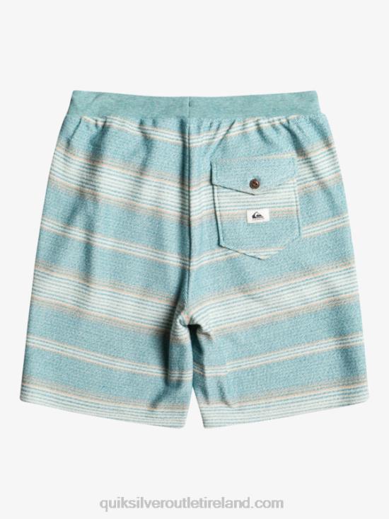 Men Quiksilver Great Otway Sweat Shorts N02TD331 brittany blue otway stripe