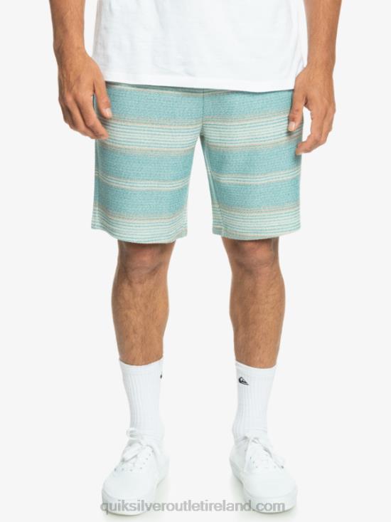 Men Quiksilver Great Otway Sweat Shorts N02TD331 brittany blue otway stripe
