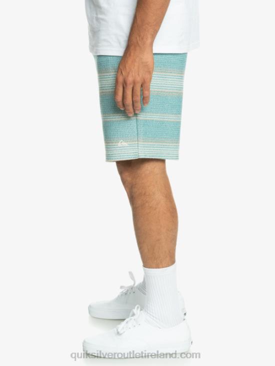 Men Quiksilver Great Otway Sweat Shorts N02TD331 brittany blue otway stripe