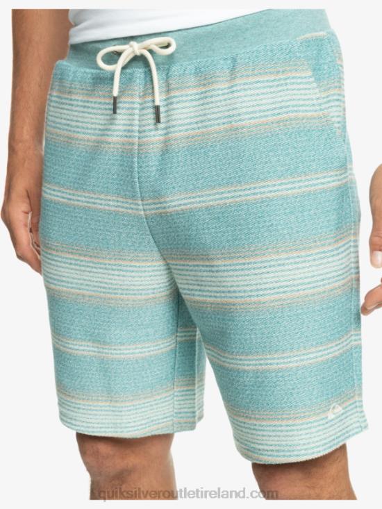Men Quiksilver Great Otway Sweat Shorts N02TD331 brittany blue otway stripe