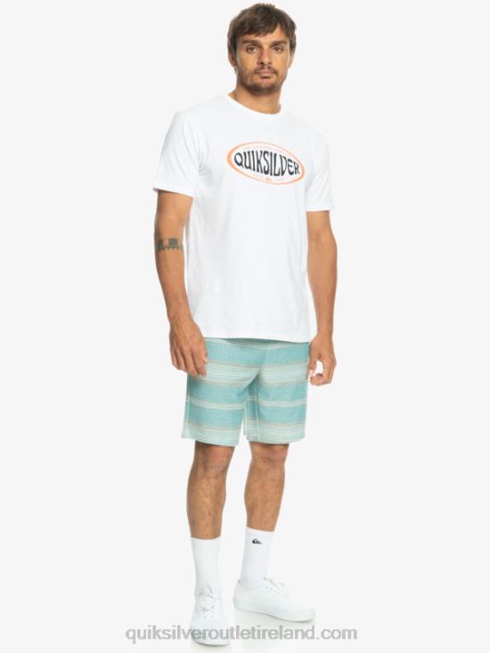 Men Quiksilver Great Otway Sweat Shorts N02TD331 brittany blue otway stripe