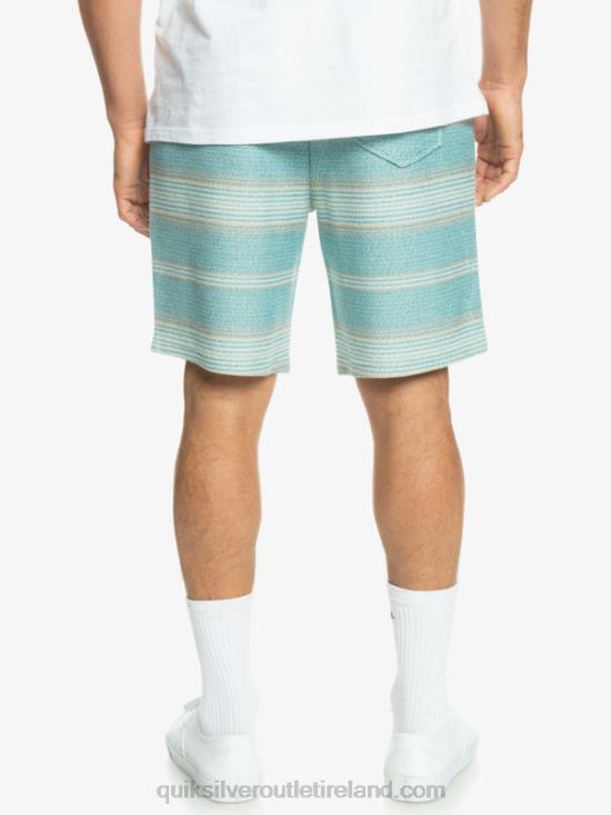 Men Quiksilver Great Otway Sweat Shorts N02TD331 brittany blue otway stripe
