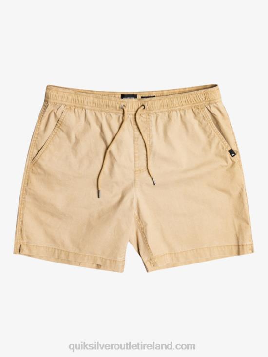 Men Quiksilver Taxer 17 Elastic Waist Shorts N02TD1376 plage