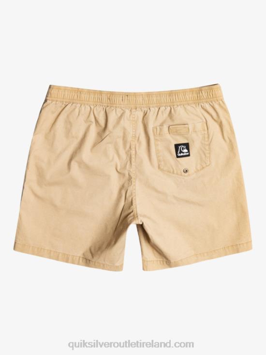 Men Quiksilver Taxer 17 Elastic Waist Shorts N02TD1376 plage