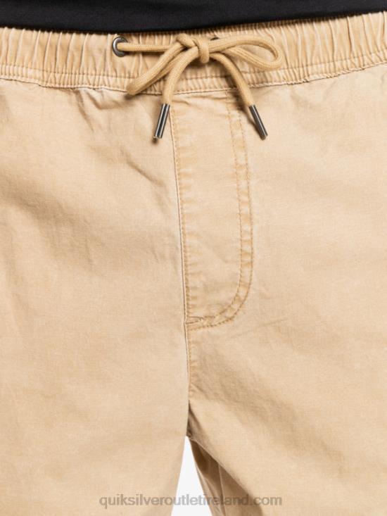 Men Quiksilver Taxer 17 Elastic Waist Shorts N02TD1376 plage
