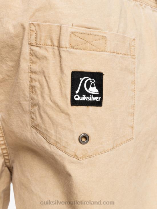 Men Quiksilver Taxer 17 Elastic Waist Shorts N02TD1376 plage