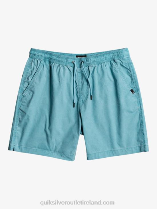 Men Quiksilver Taxer 17 Elastic Waist Shorts N02TD1378 delphinium blue