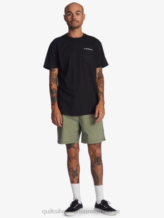 Men Quiksilver Taxer 17 Elastic Waist Shorts N02TD1380 four leaf clover