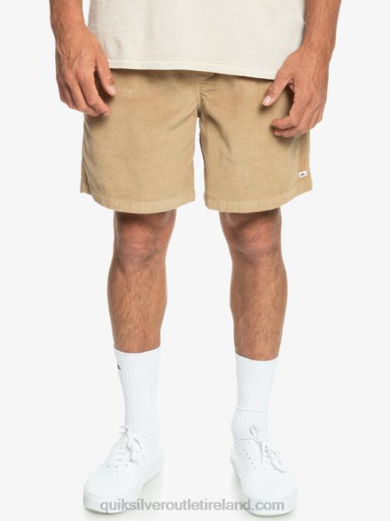 Men Quiksilver Taxer Cord Shorts N02TD359 plage
