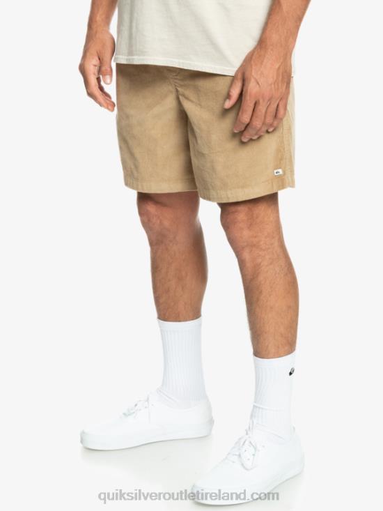Men Quiksilver Taxer Cord Shorts N02TD359 plage