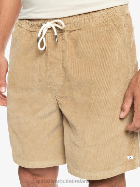 Men Quiksilver Taxer Cord Shorts N02TD359 plage