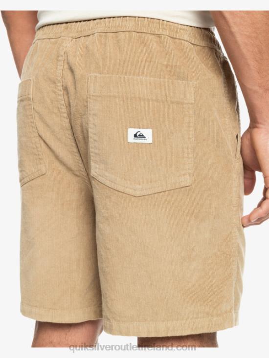 Men Quiksilver Taxer Cord Shorts N02TD359 plage