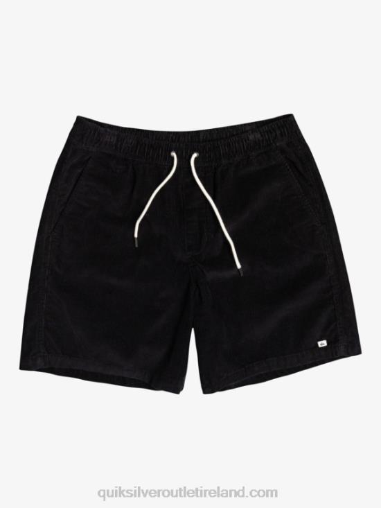 Men Quiksilver Taxer Cord Shorts N02TD360 black