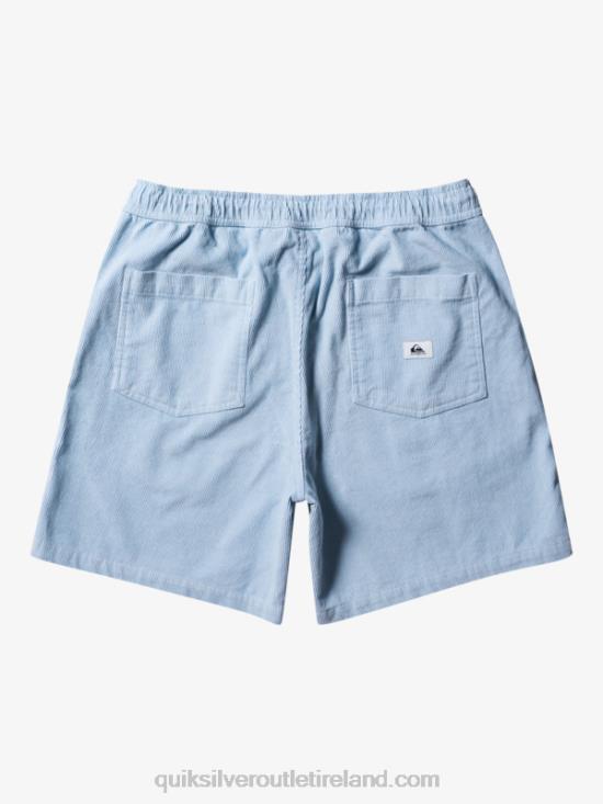 Men Quiksilver Taxer Cord Shorts N02TD361 celestial blue