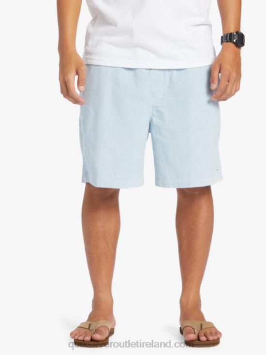 Men Quiksilver Taxer Cord Shorts N02TD361 celestial blue