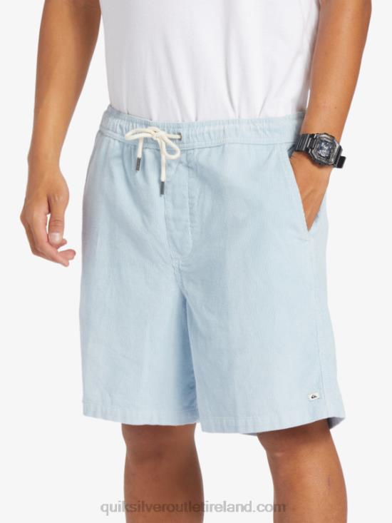Men Quiksilver Taxer Cord Shorts N02TD361 celestial blue