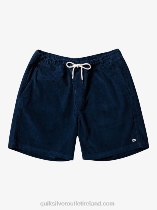 Men Quiksilver Taxer Cord Shorts N02TD362 midnight navy