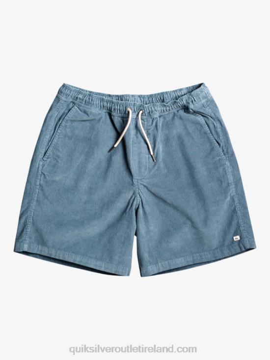 Men Quiksilver Taxer Cord Shorts N02TD364 bering sea